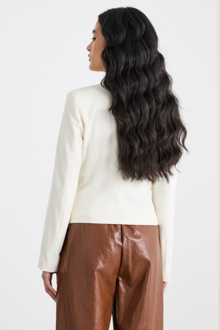 Cropped twill jacket Intrend - 4