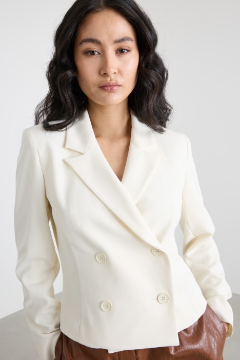 Giacca corta in twill