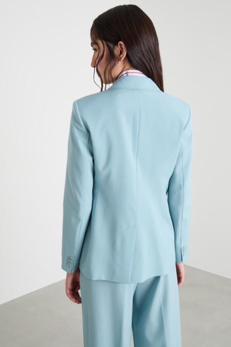 Blazer cruzado de tela de lana