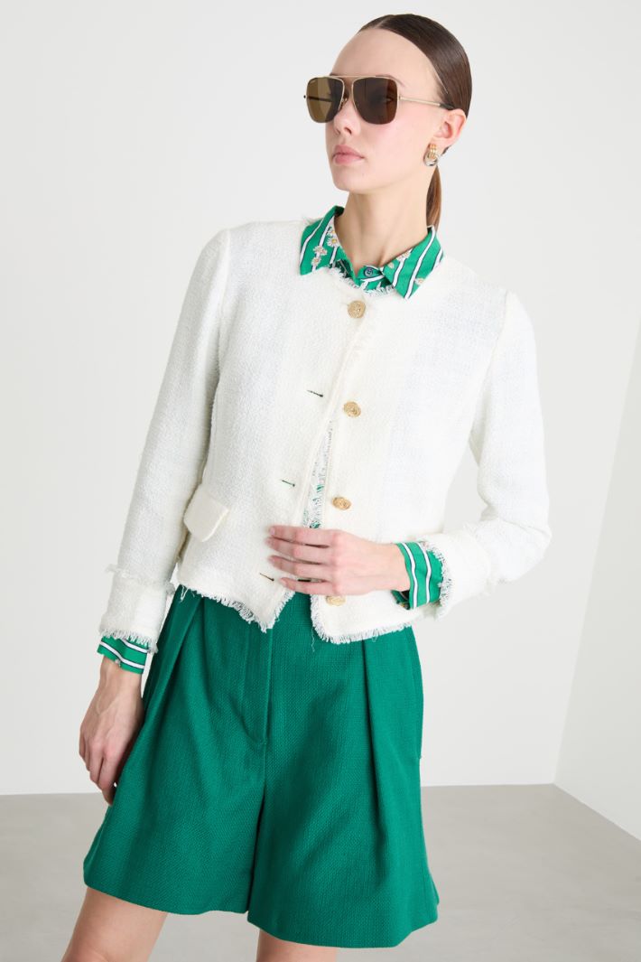 Fringed cropped jacket Intrend - 2