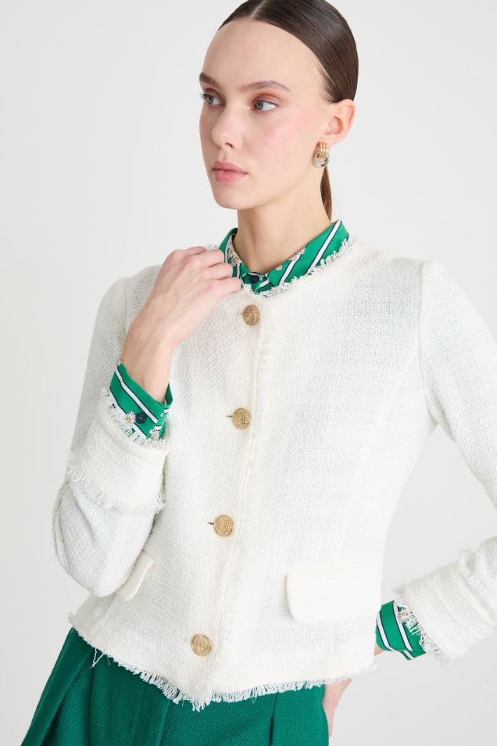 Fringed cropped jacket Intrend - 3