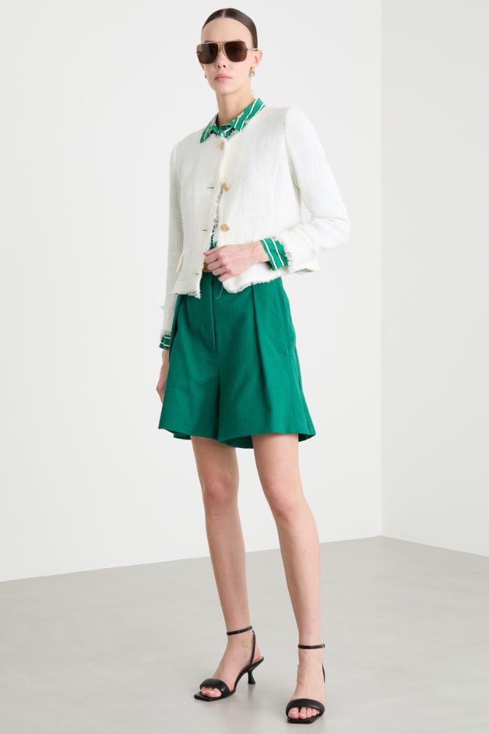 Fringed cropped jacket Intrend