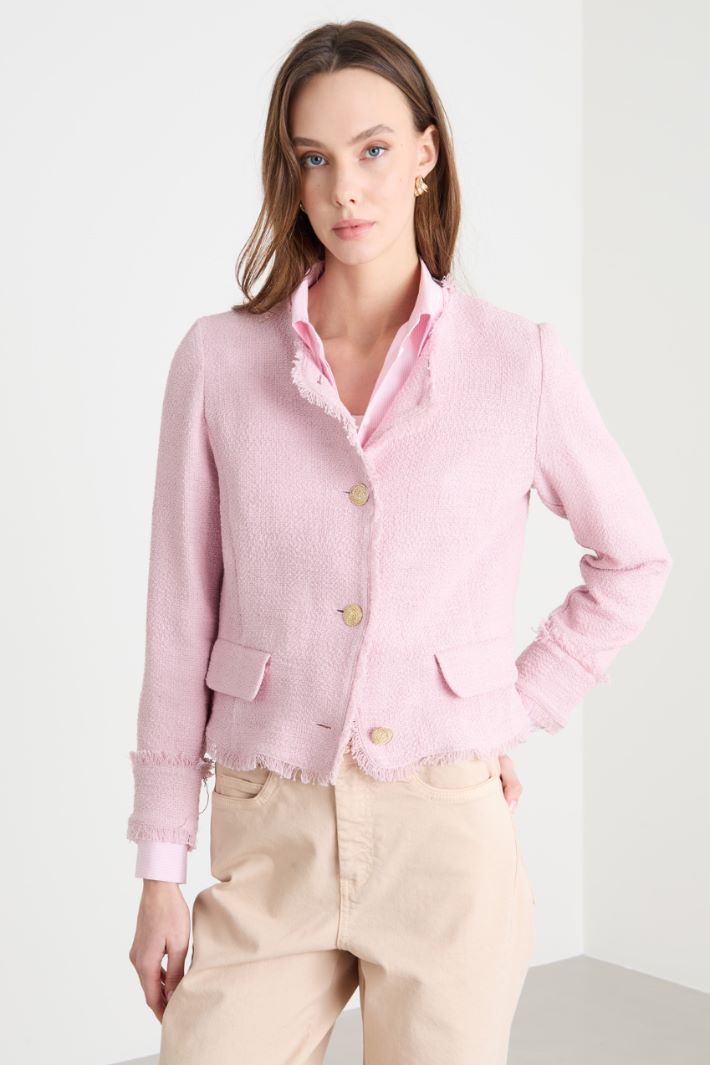 Fringed cropped jacket Intrend - 2