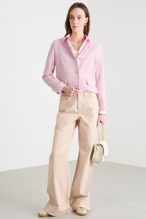 Fringed cropped jacket Intrend