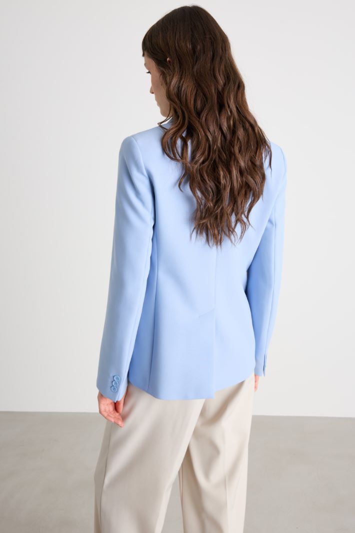 Single-breasted canvas blazer Intrend - 4