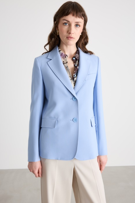 Single-breasted canvas blazer Intrend