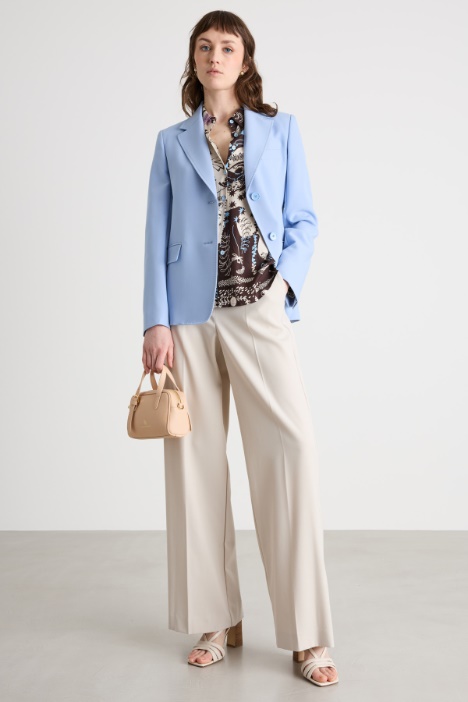 Single-breasted canvas blazer Intrend