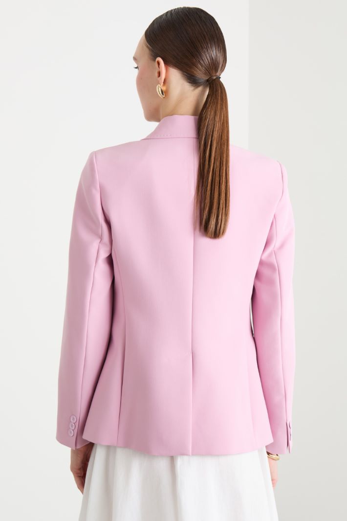 Single-breasted canvas blazer Intrend - 4