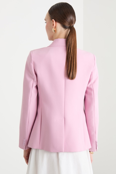 Blazer monopetto in tela