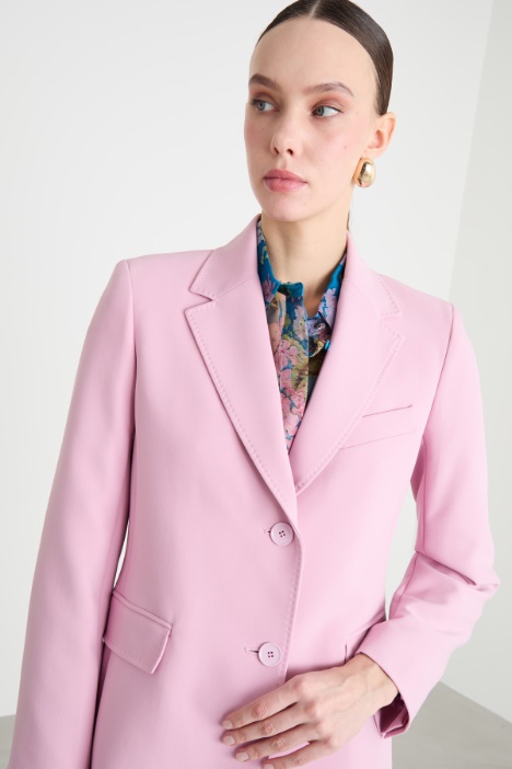 Blazer monopetto in tela
