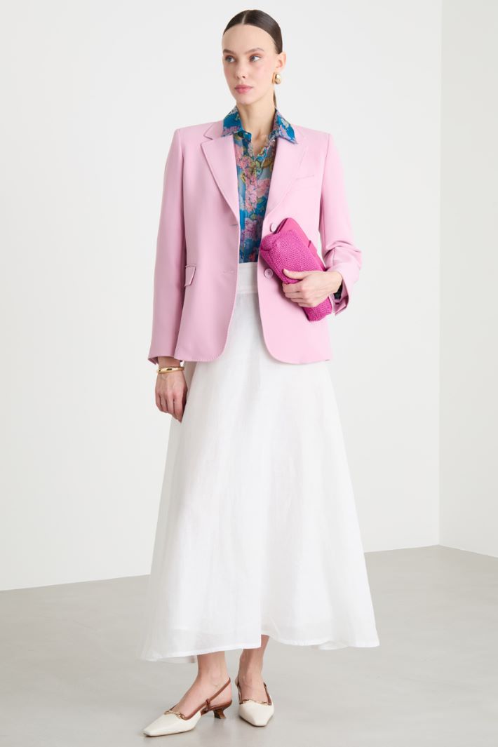 Single-breasted canvas blazer Intrend