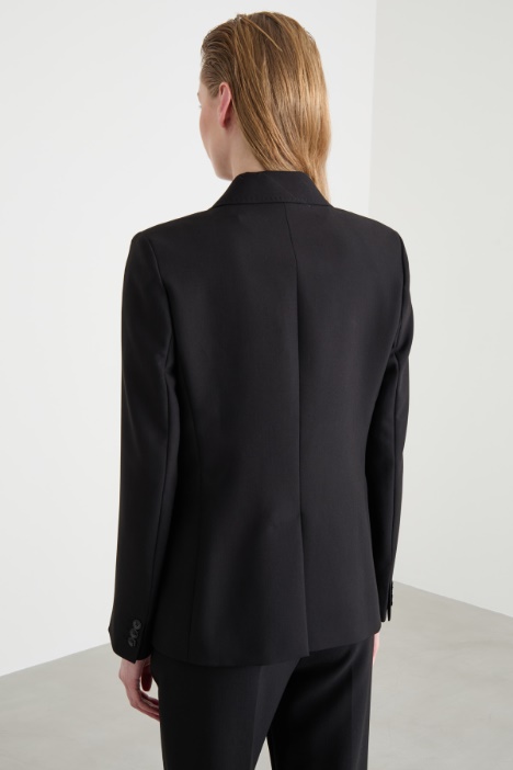 Blazer monopetto in tela