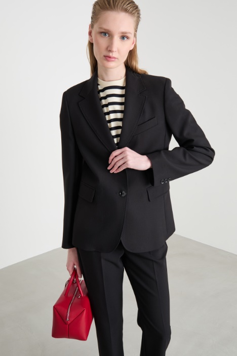 Single-breasted canvas blazer Intrend