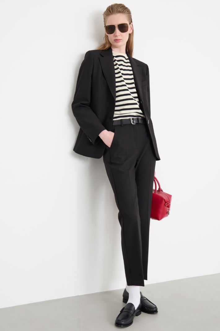 Single-breasted canvas blazer Intrend