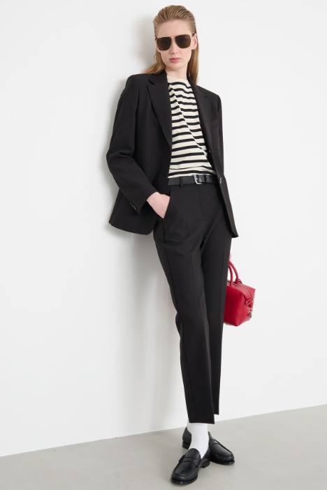 Single-breasted canvas blazer Intrend