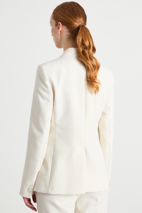 Blazer de botonadura sencilla de tejido