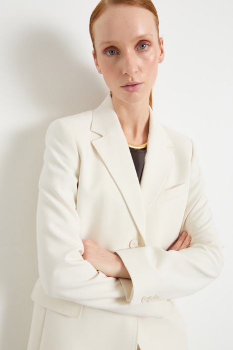 Blazer de botonadura sencilla de tejido