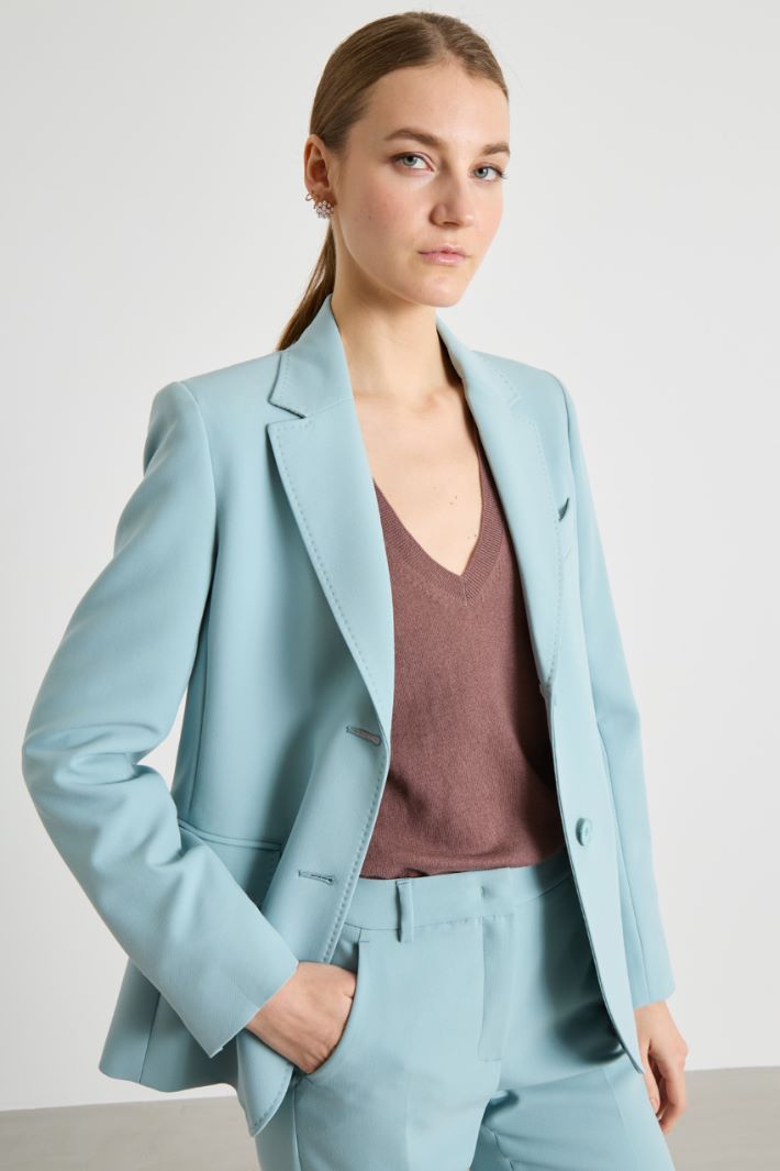 Blazer de botonadura sencilla de tejido Intrend - 2
