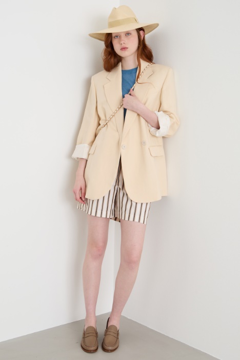 Viscose and linen double-breasted blazer Intrend
