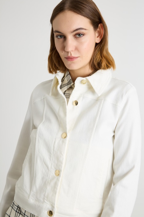 Giacca in gabardina stretch