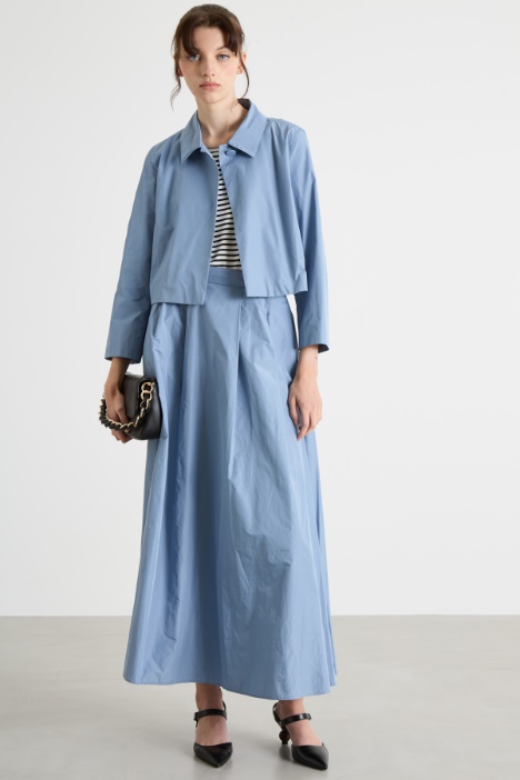 Chaqueta crop de tafetán Intrend