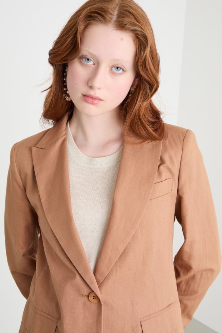 Fitted single-button blazer Intrend - 3
