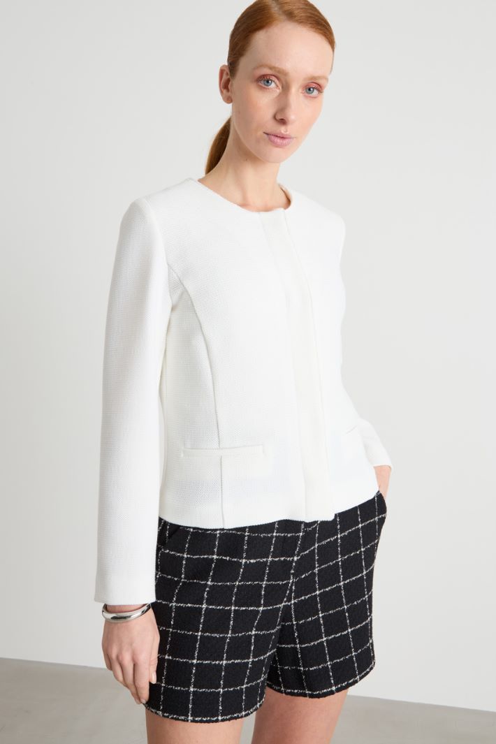 Shaped basketweave jacket Intrend - 2