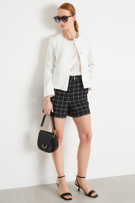 Shaped basketweave jacket Intrend