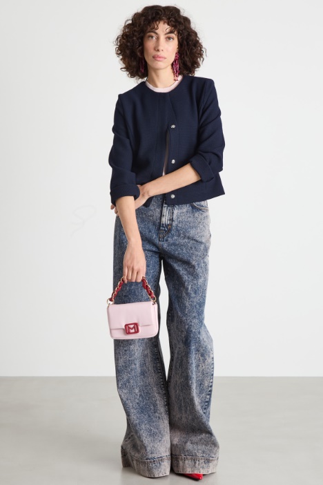 Shaped basketweave jacket Intrend