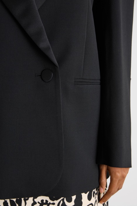 Blazer oversize con rever a lancia