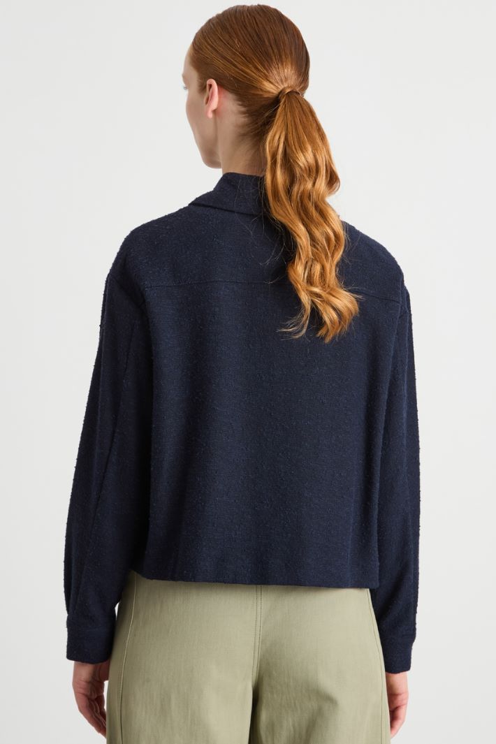 Cotton-blend basketweave jacket Intrend - 4