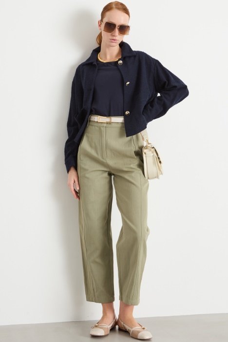 Cotton-blend basketweave jacket Intrend