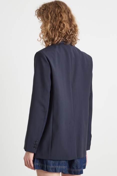 Blazer monopetto in tela