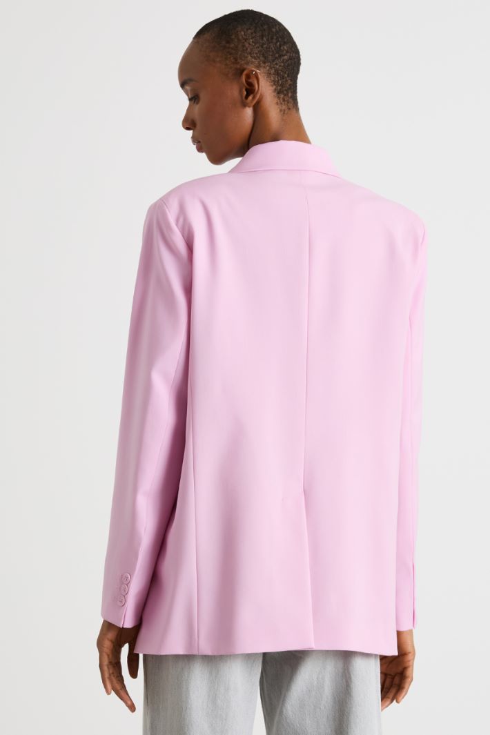 Single-breasted canvas blazer Intrend - 4