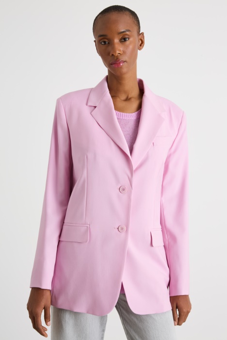 Single-breasted canvas blazer Intrend