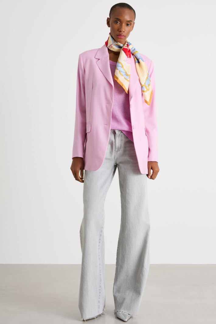 Single-breasted canvas blazer Intrend