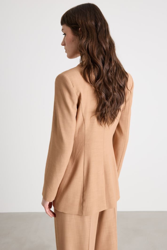 Slim-Fit Blazer with Oversized Lapels Intrend - 4