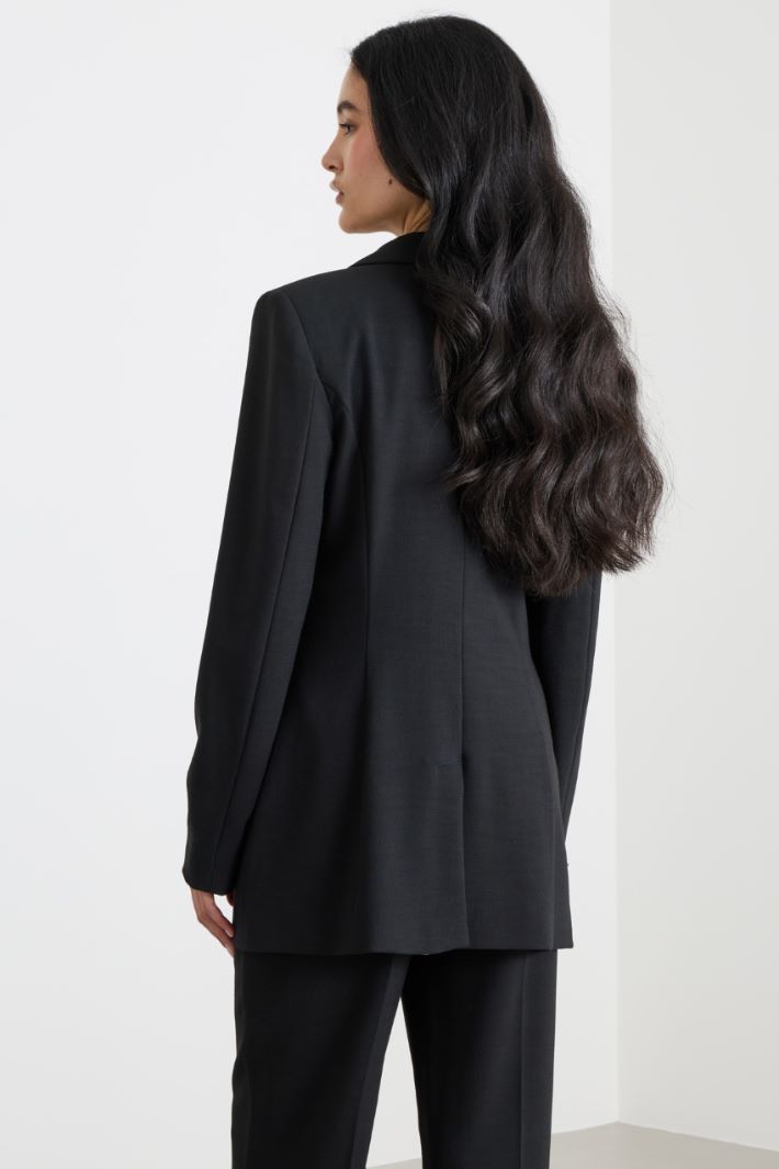 Slim-Fit Blazer with Oversized Lapels Intrend - 4