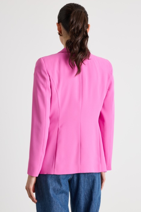 Blazer slim in raso opaco