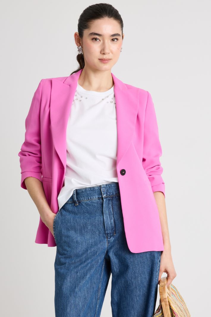 Blazer slim in raso opaco Intrend - 2