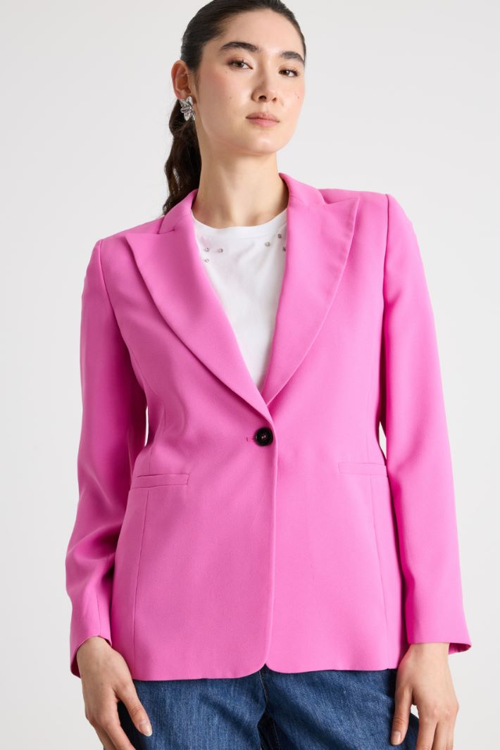 Blazer slim in raso opaco Intrend - 3