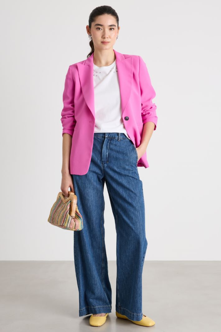 Blazer slim in raso opaco Intrend