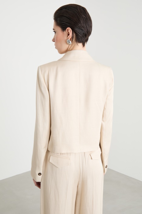 Blazer boxy de sarga