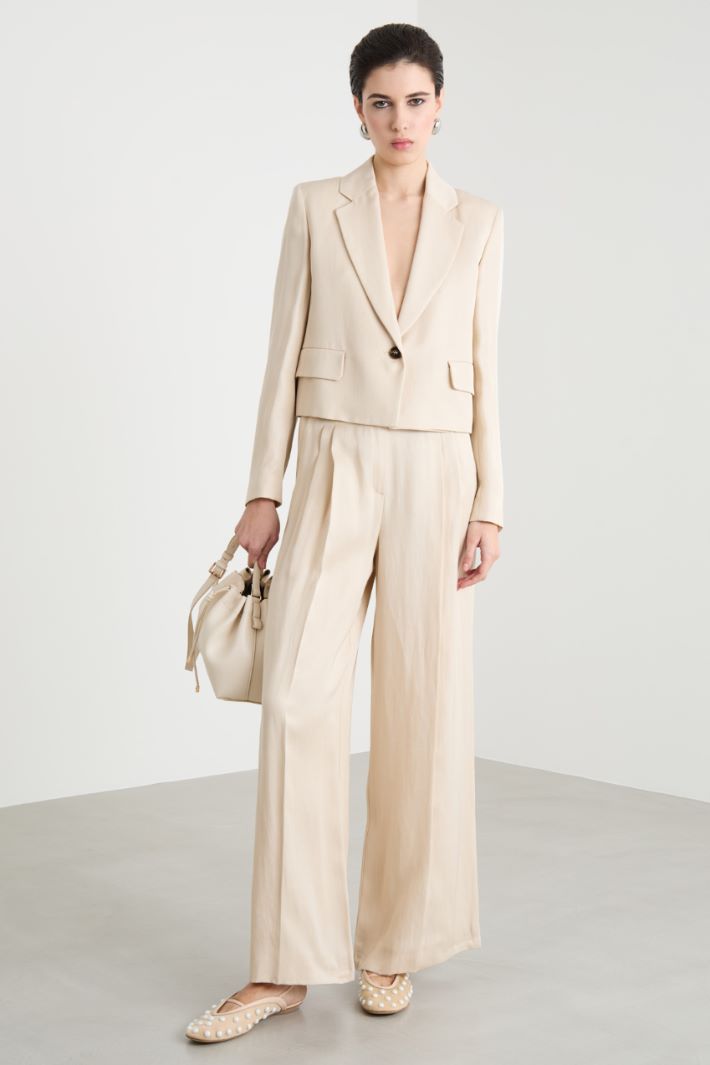 Blazer boxy de sarga Intrend