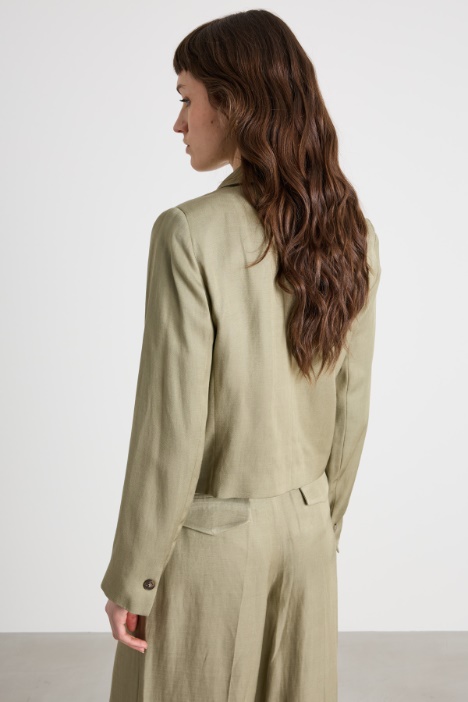 Blazer boxy in twill