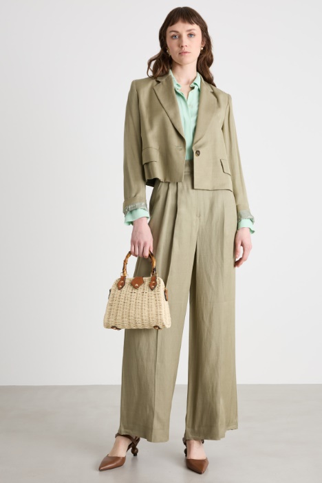 Boxy twill blazer Intrend