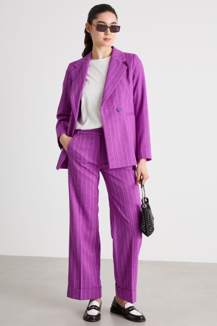 Tailored Pinstripe Blazer Intrend