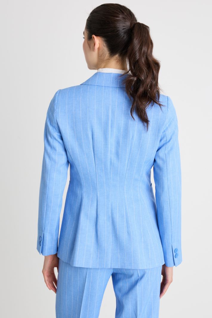 Tailored Pinstripe Blazer Intrend - 4