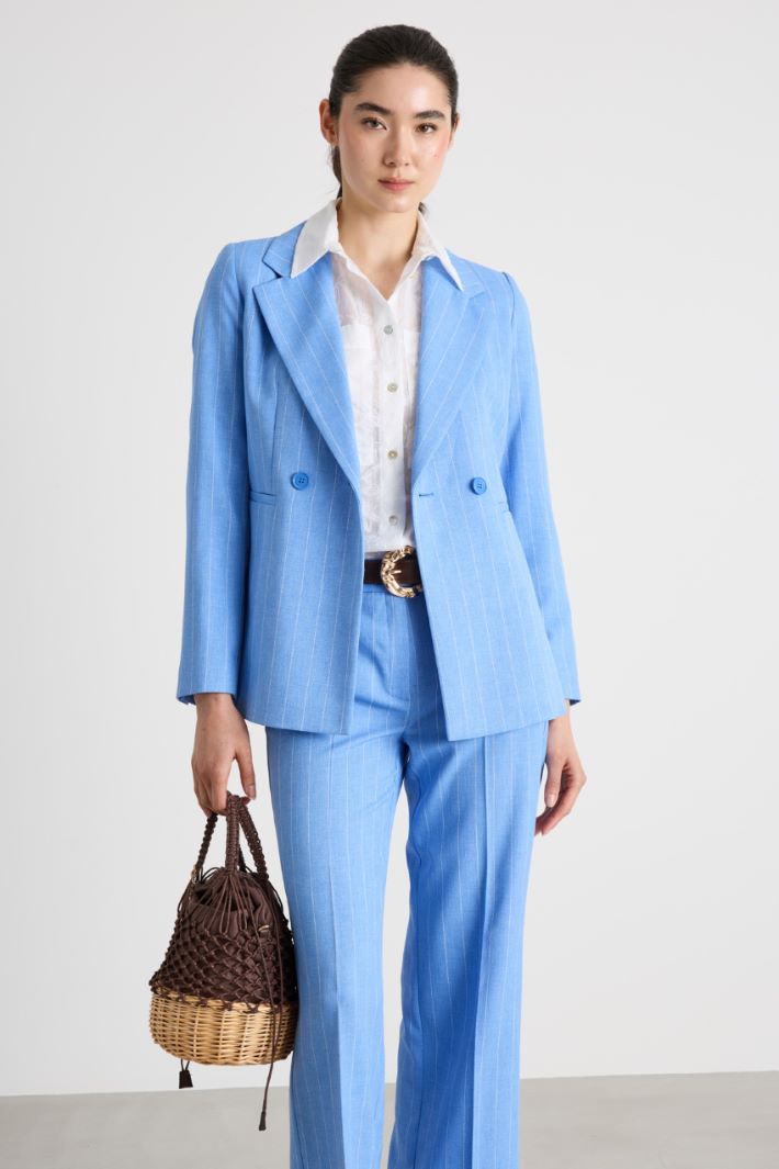 Tailored Pinstripe Blazer Intrend - 2