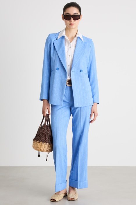 Tailored Pinstripe Blazer Intrend